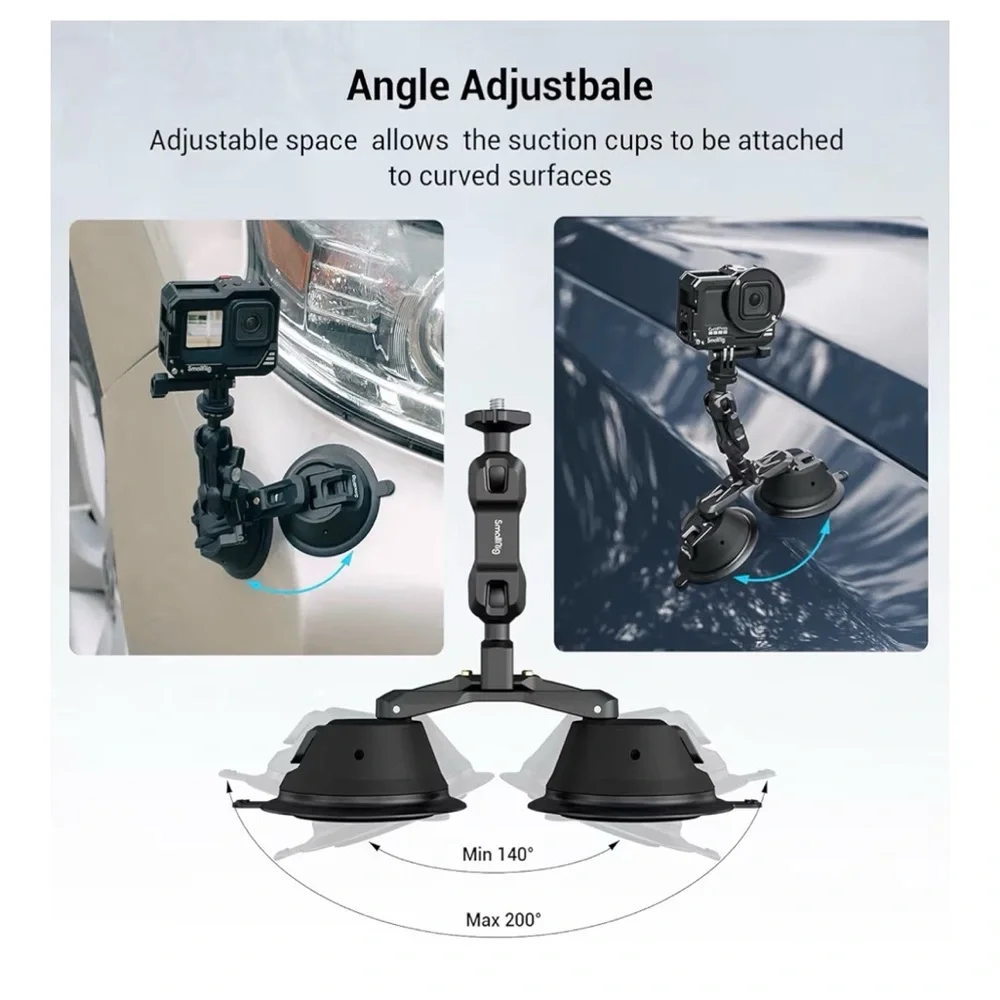 SmallRig DualSuction Cup Camera Mount with Quick Release Arm and NATO Rail